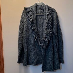 Long heavy open sweater, cardigan, Vanessa jeans, size 14/16